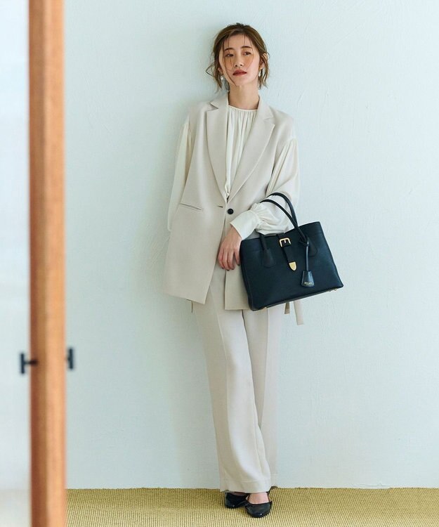 TOPKAPI 【Breath TOPKAPI】RIPPLE リプル バックル ショルダー付き B5 トートバッグ ブラック