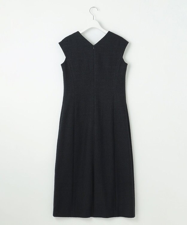 23区 【APPLAUDIR】シャイニーツイード パールデザインドレス ネイビー系