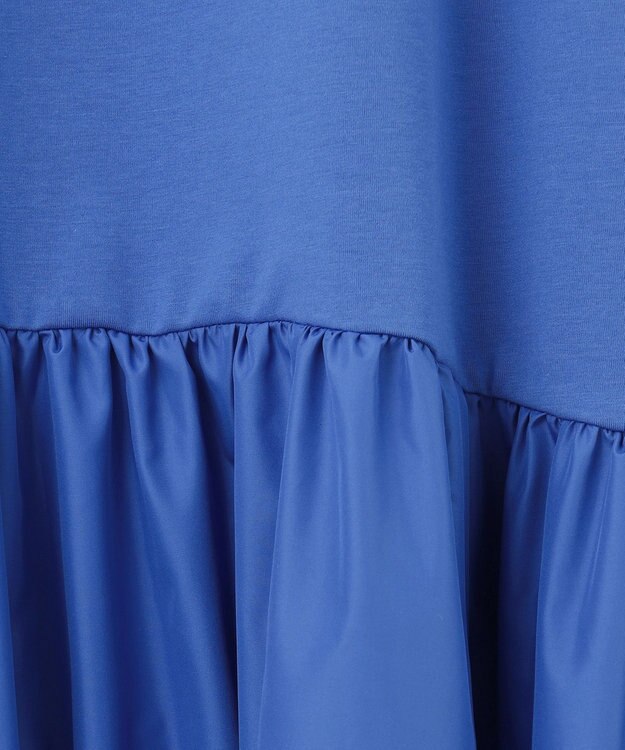 #Newans 【撥水・吸水速乾】コンビネーションペプラムワンピース ブルー系