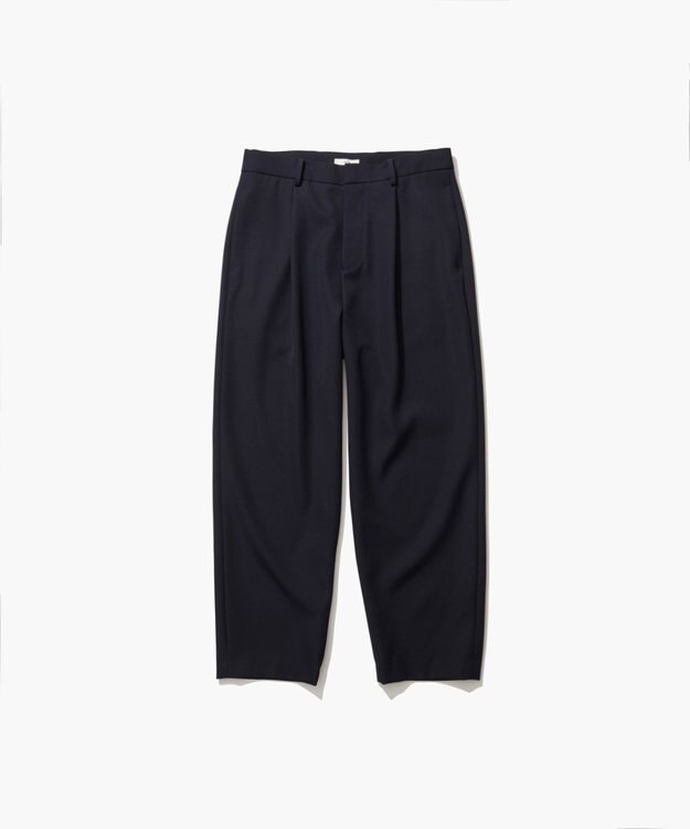 ATON BACK SATIN | テーパードパンツ - UNISEX NAVY