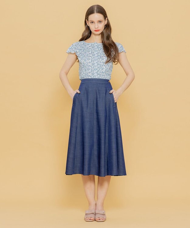 TOCCA 【LIBERTY社オリジナル素材】【洗える！】FLORAL STORY ブラウス ブルー系5