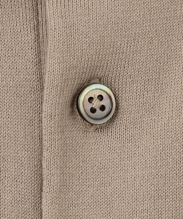 GOTAIRIKU ニットポロ＿無地 ベージュ系