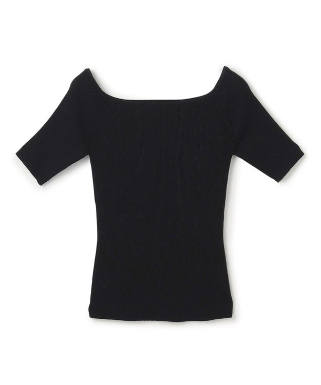 uncrave リネンニット オフショルトップス ブラック