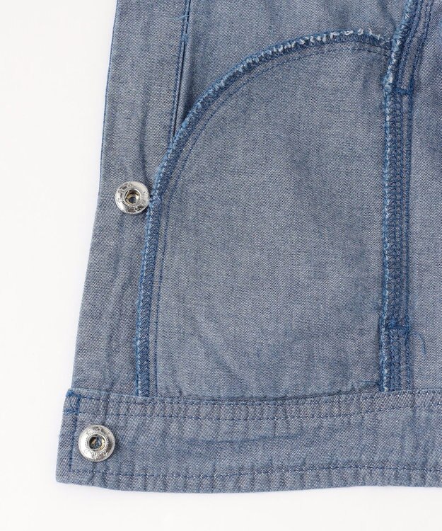組曲 KIDS 【110-140㎝】 フラワーボタンデニムジャケット ネイビー