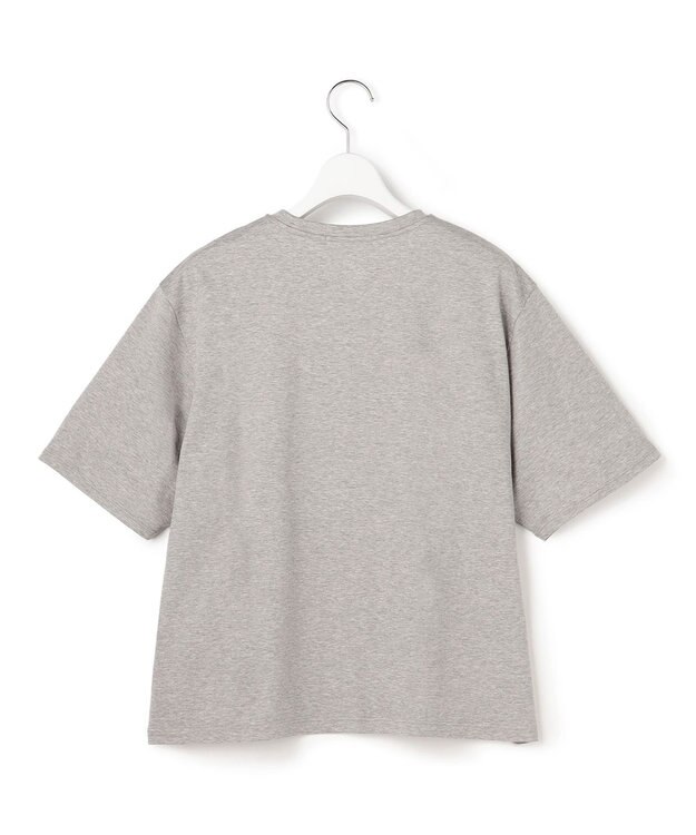 ICB L レースコンビ ロゴTシャツ ライトグレー