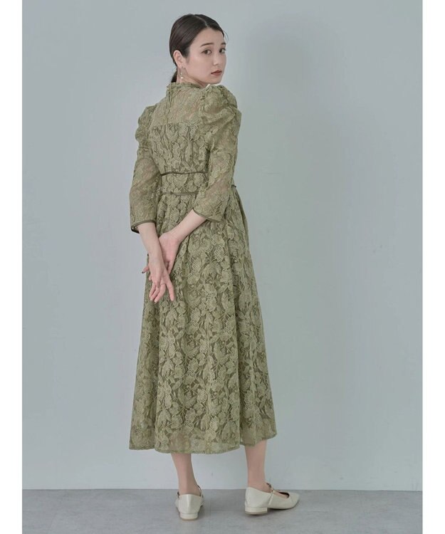 earth music&ecology 総レースワンピース Olive