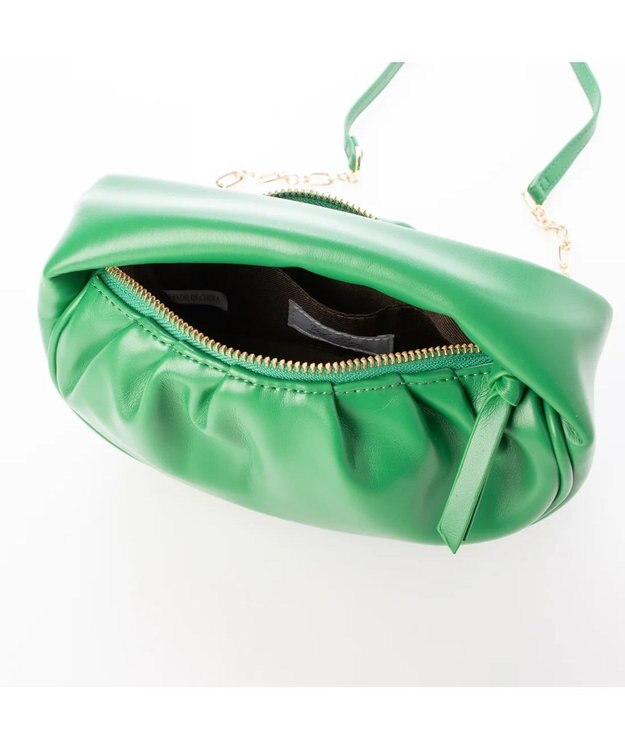 UNBILLION cachecache ハーフムーンギャザー2wayミニショルダー グリーン