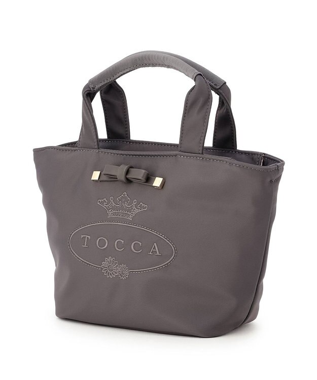 TOCCA CARVED LOGO POCHETTE ナイロンバッグ ライトグレー系