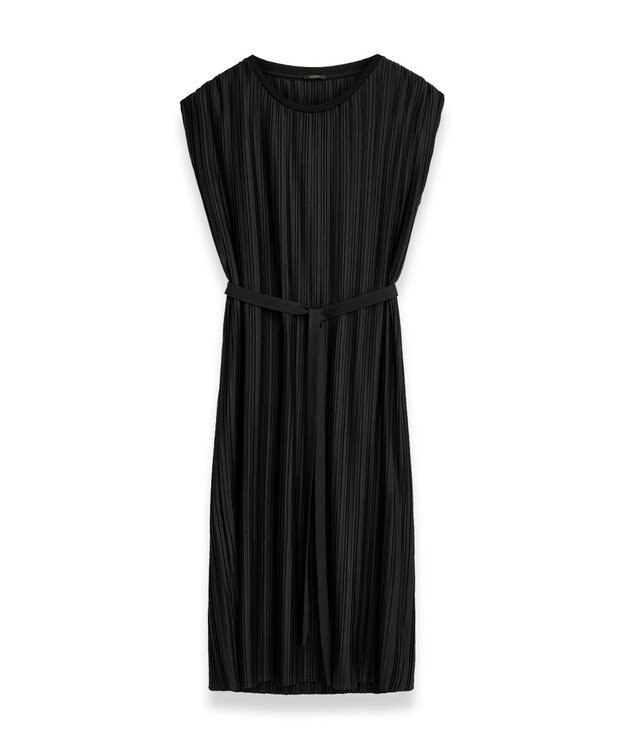 JOSEPH 【洗える】プリーテッドジャージー　ノースリーブドレス Black