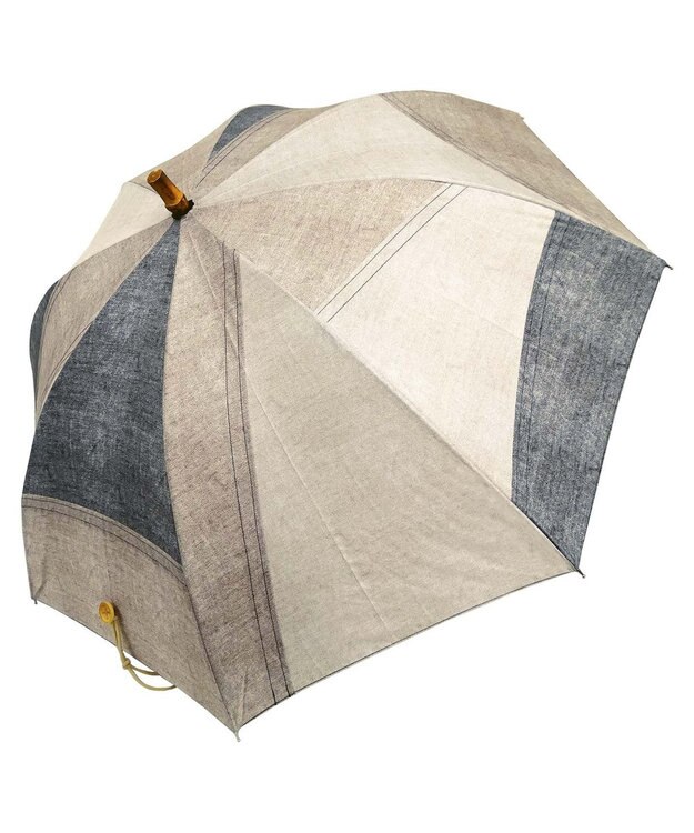 +RING 【限定/日本製】UNISEX 長傘60cm BRN denim-like pattern SR345 ブラウン