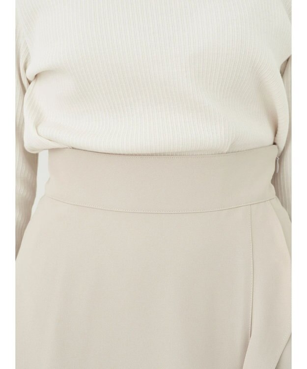 earth music&ecology ラッフルフリルイレヘムスカート Beige