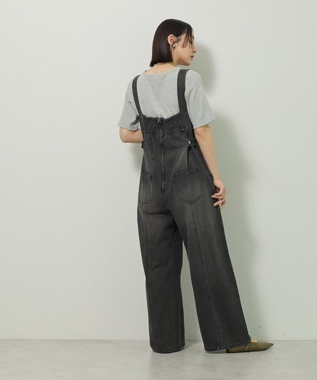 Green Parks ・ＳＵＧＡＲ　ＳＰＯＯＮ　デニムコルセットオールインワン Black