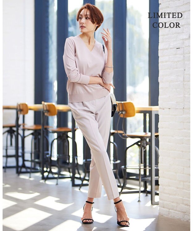 ICB 【WEB限定カラーあり】 シンセティックハイゲージ Vネックプルオーバー ピンク系［WEB限定］