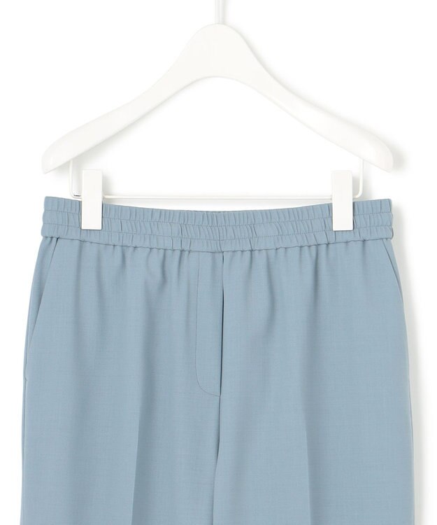 ICB 【洗える】ウール2WAYストレッチ ドロストパンツ ブルーシェイド系