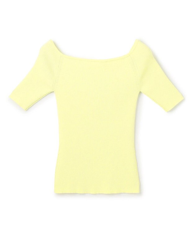 uncrave リネンニット オフショルトップス イエロー