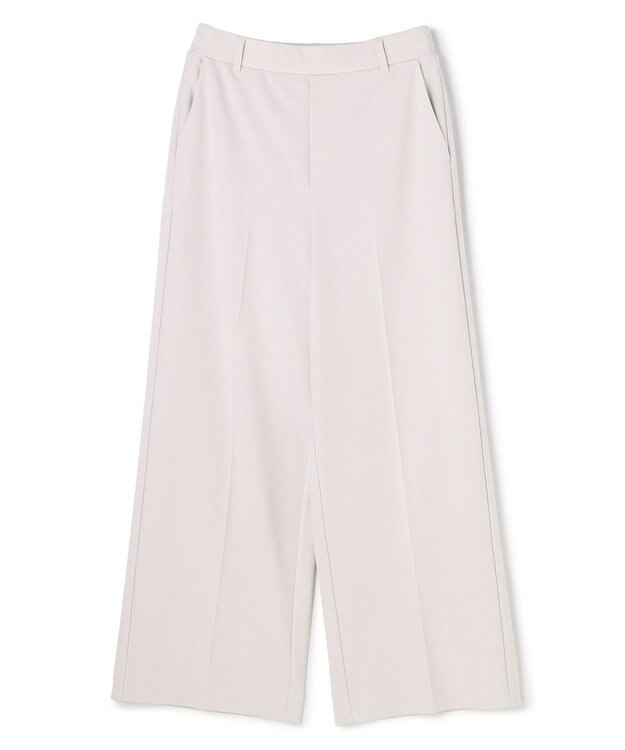 UNFILO L 【15サイズ展開/ウエストゴム】BEAUTY MOVE ワイドストレートパンツ ライトグレー