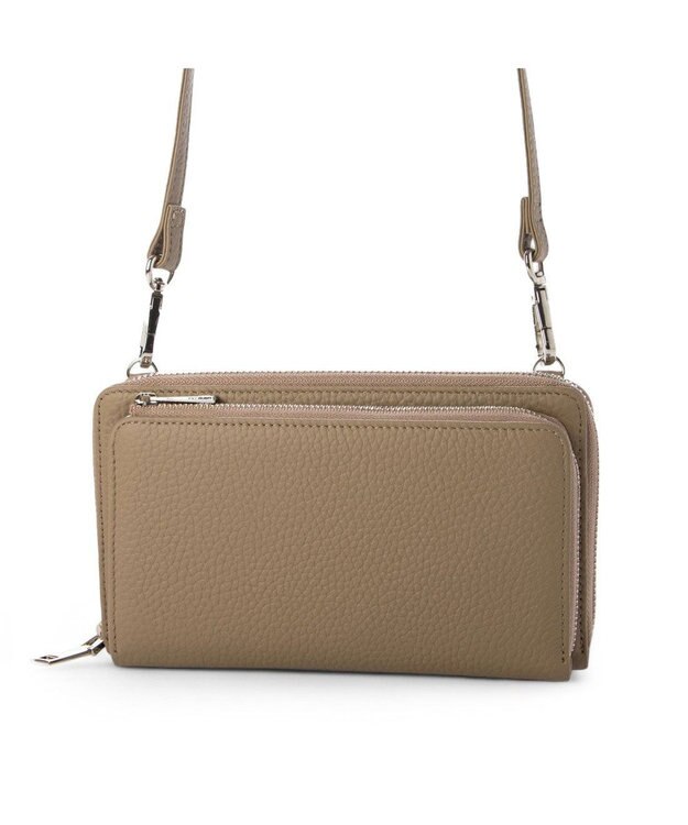 UNBILLION VERYコラボ ペルケ perche / 牛革ウォレットチェーンショルダーバッグ オーク