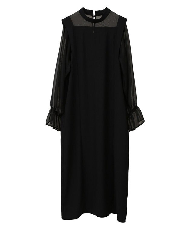 CRAFT STANDARD BOUTIQUE シアー切替えワンピース Black