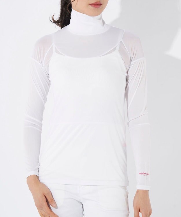 FILA GOLF／marie claire 【Marie claire sports】ハイネックメッシュアンダーシャツ ホワイト