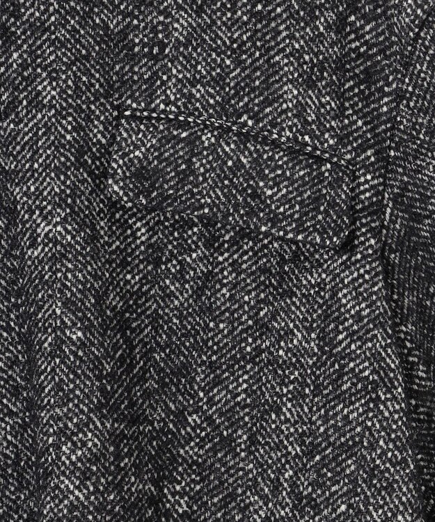 #Newans 【セットアップ可能】ワイドスリーブツイードプルオーバー グレー