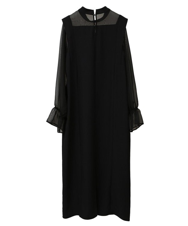 CRAFT STANDARD BOUTIQUE シアー切替えワンピース Black