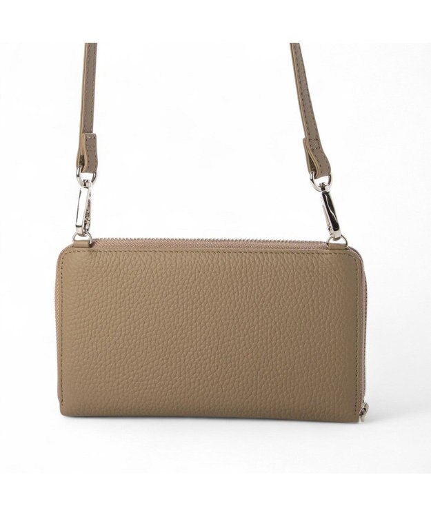 UNBILLION VERYコラボ ペルケ perche / 牛革ウォレットチェーンショルダーバッグ オーク