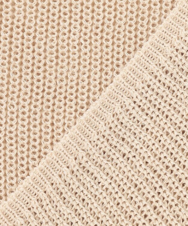 ANY 【洗濯機可/アンチピリング】ギマハーフスリーブニット サンドベージュ