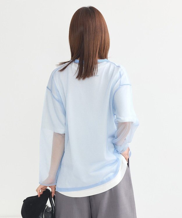 earth music&ecology シアールーズニットプルオーバー Light Blue