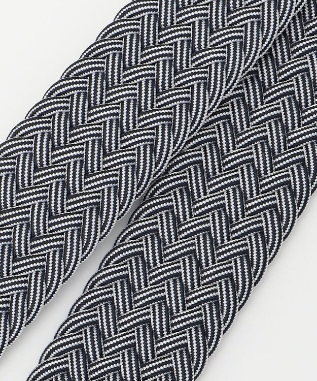 JOSEPH ABBOUD 【キングサイズ・イタリア素材・ストレッチ・日本製】 ストレッチミックスブレイズ ベルト ダルブルー系