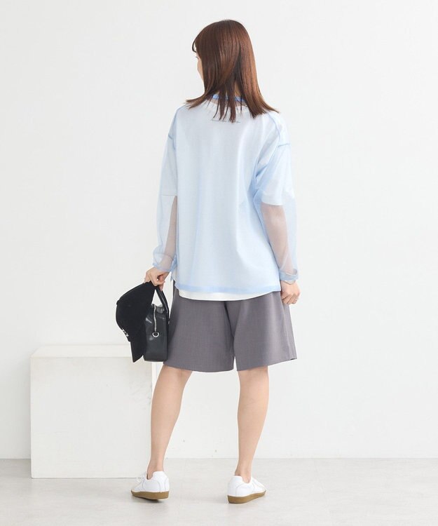 earth music&ecology シアールーズニットプルオーバー Light Blue