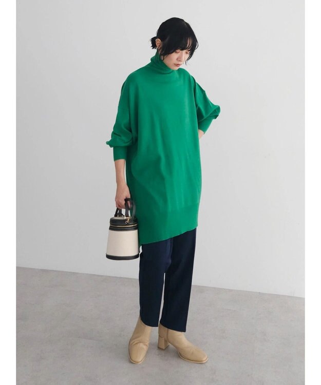 Green Parks きれいシルエットパンツ（アンクルテーパード） Black