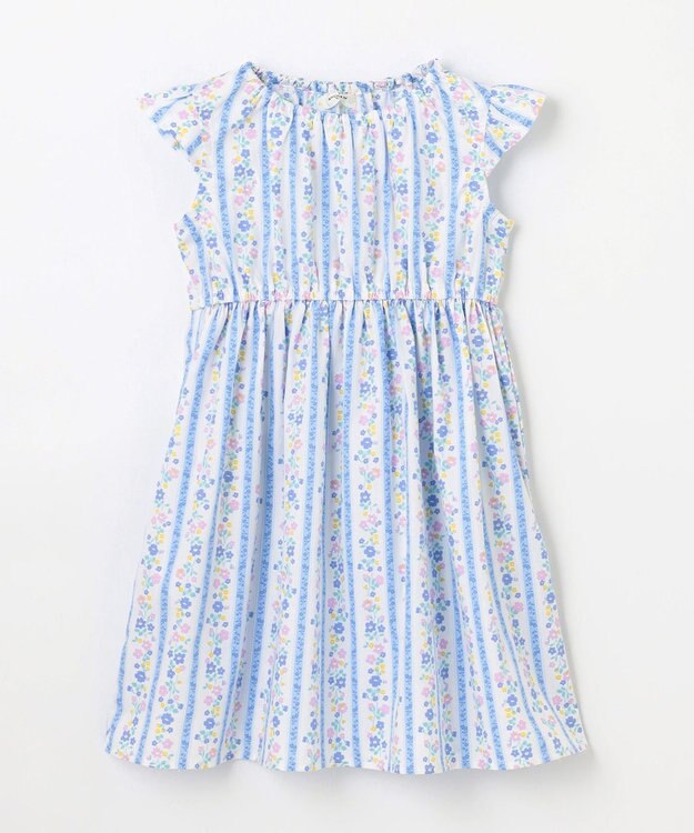 ANY KIDS 総柄 サマーワンピース ストライプ