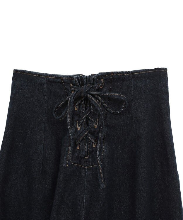 earth music&ecology フロントＺＩＰバックレースアップデニム Indigo