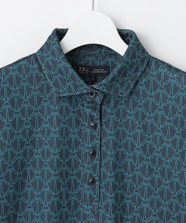 23区GOLF 【WOMEN】ＰＡＲＩＳ柄プリント 長袖シャツ ネイビー系5