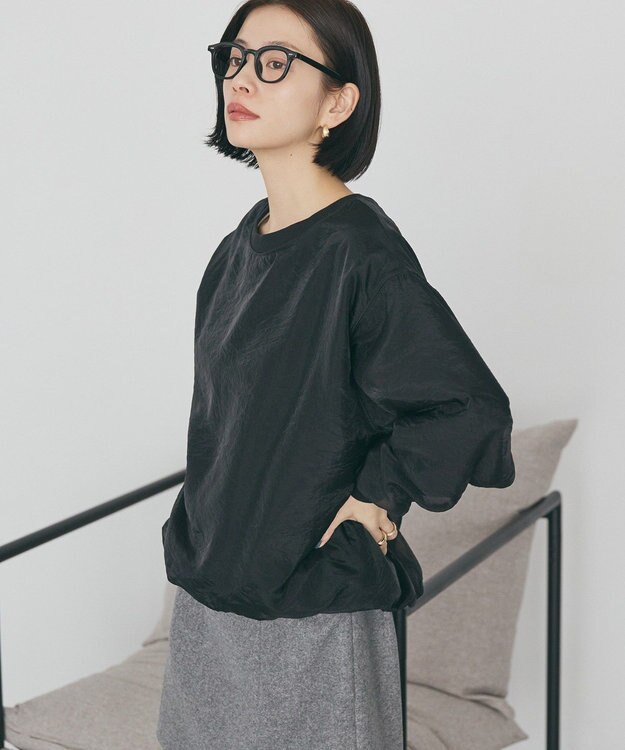 AMERICAN HOLIC オーガンジーレイヤードスウェットプルオーバー Black