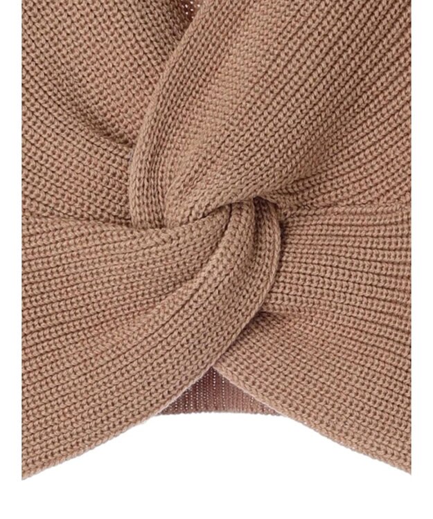 earth music&ecology ツイストデザインニット Pink Beige