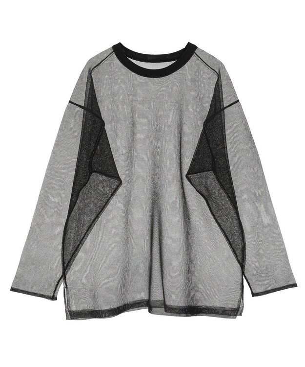 earth music&ecology シアールーズニットプルオーバー Black