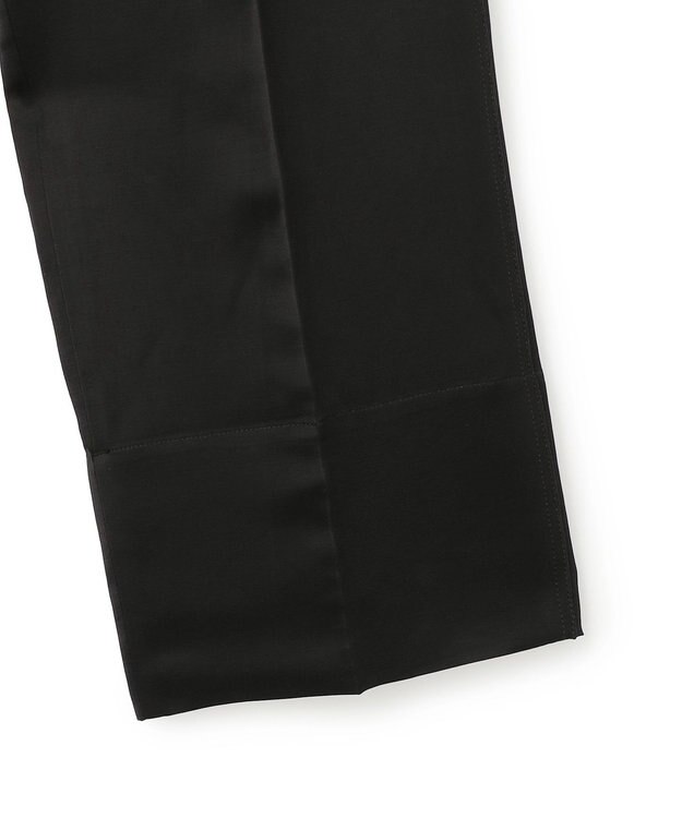 BEIGE， CASSITER / リネンブレンド サテンクロップドパンツ Black