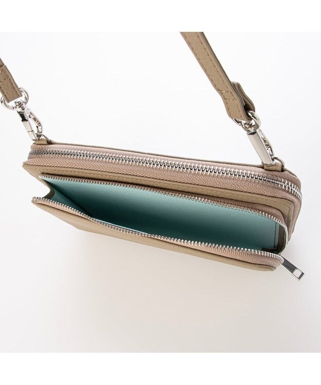 UNBILLION VERYコラボ ペルケ perche / 牛革ウォレットチェーンショルダーバッグ オーク