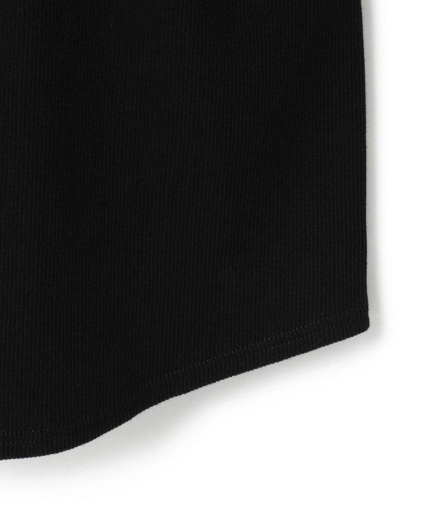 ICB 【洗える】【OUR WACOAL コラボ】カップイン スクエアネックロングTシャツ ブラック系