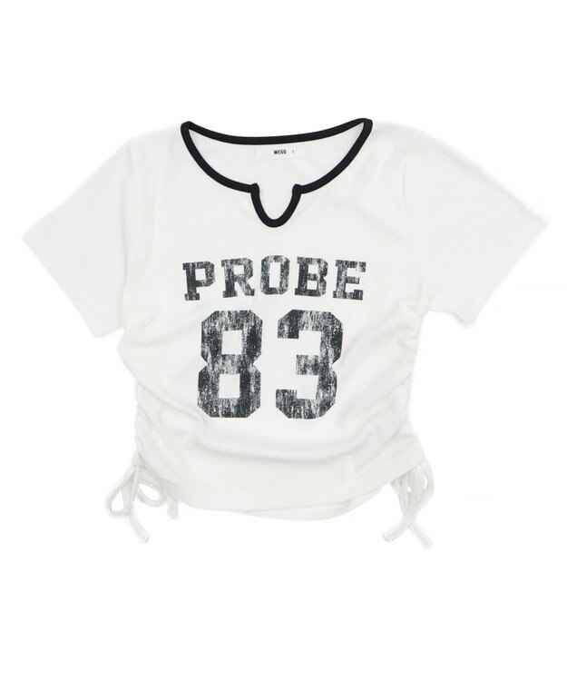 WEGO キーネックサイドレースアップちびT 柄3