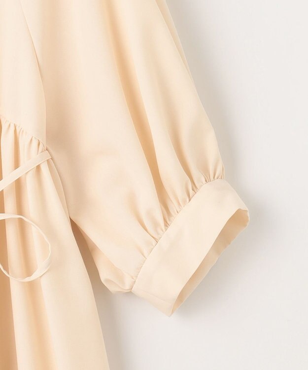 Feroux 【洗える】パフスリーブシャツ ワンピース ライトイエロー系