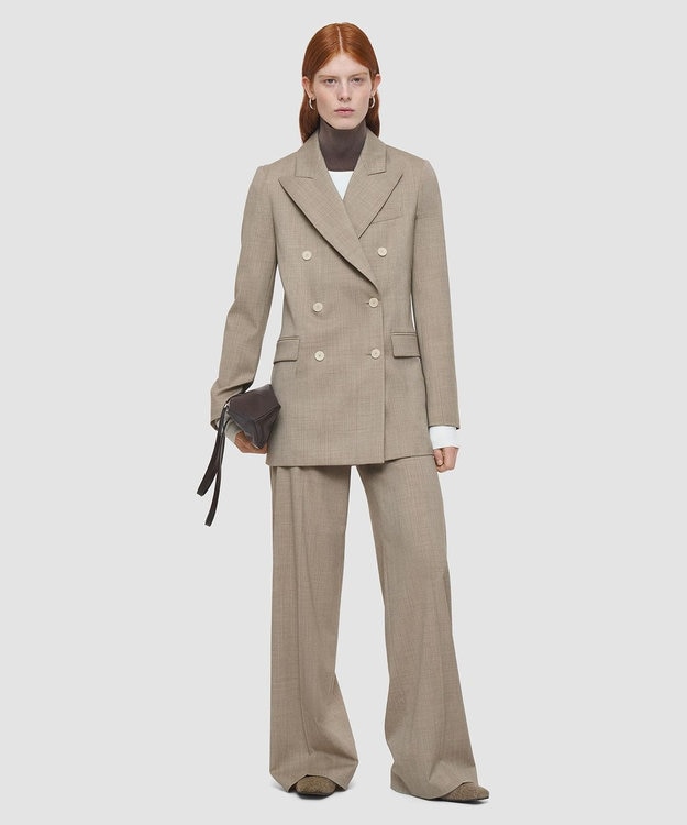 JOSEPH メランジストライプ　ジャケット Affogato