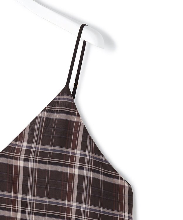 23区 【先行予約】ハイツイストシアーチェック キャミソールワンピース ブラウンチェック