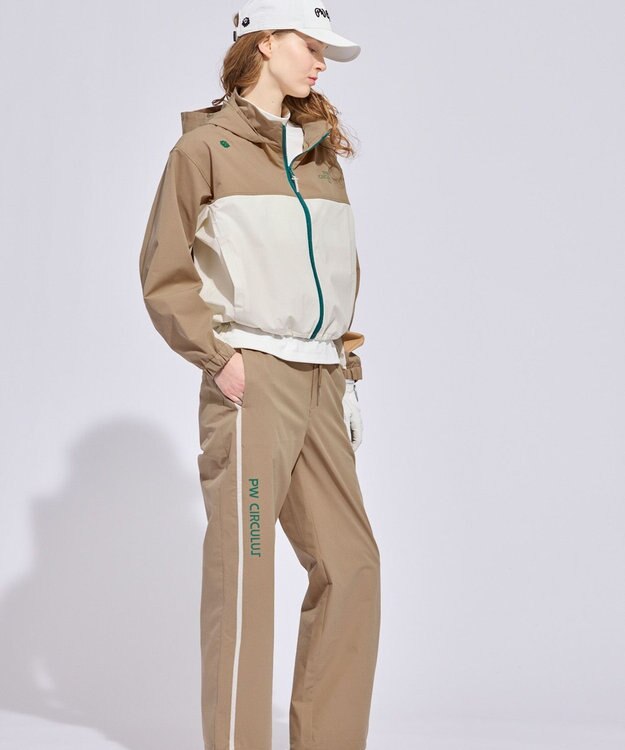 PW CIRCULUS 【花粉がつきにくい】【WOMEN】セミワイドパンツ ゴルフウェア レディース ベージュ系