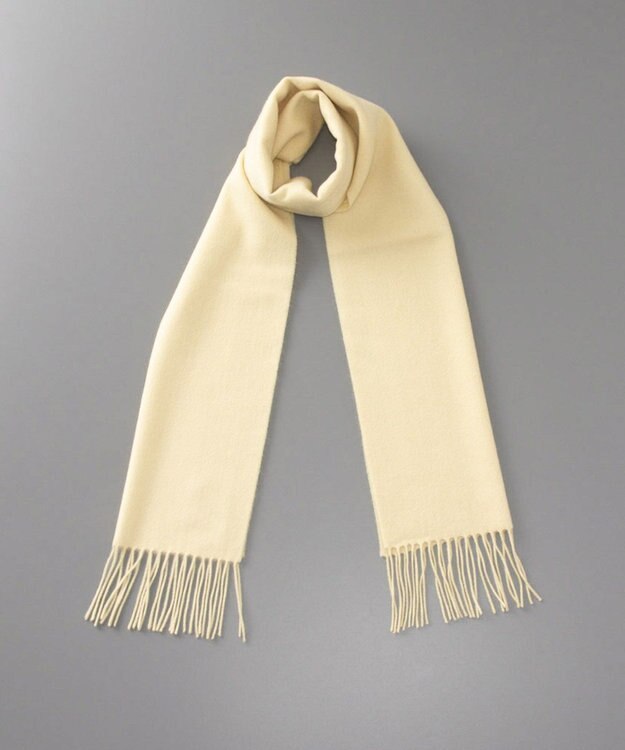 AURORA WEB限定  カシミヤ マフラー（幅30cm) ペールイエロー