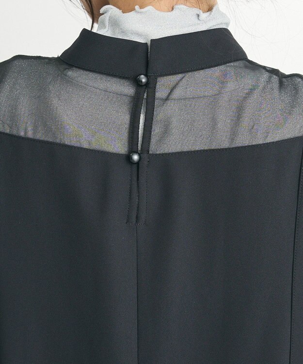 CRAFT STANDARD BOUTIQUE シアー切替えワンピース Black