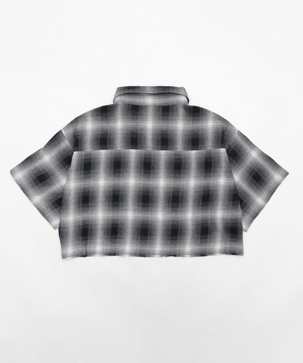 WEGO ショートチェックシャツ（S） ブラック