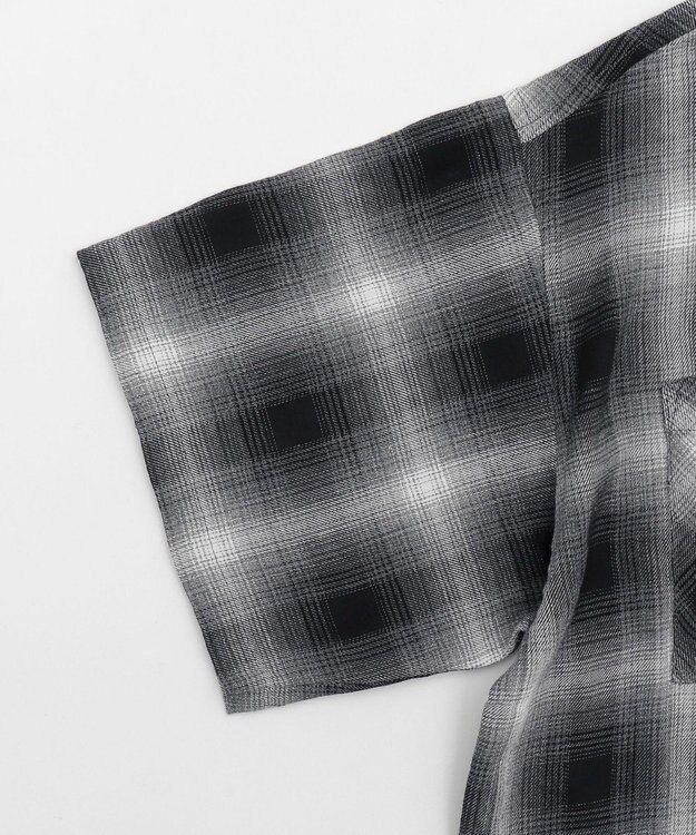 WEGO ショートチェックシャツ（S） ブラック