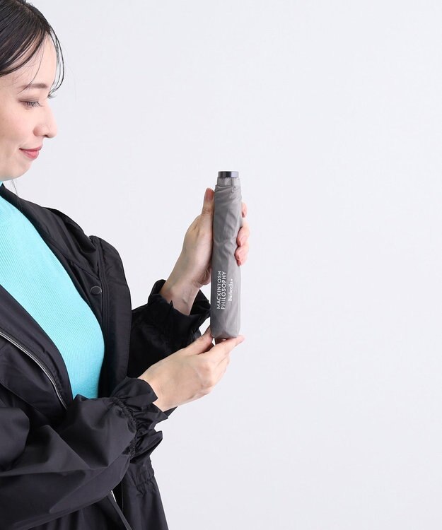 MOONBAT 【軽量/晴雨兼用】マッキントッシュ フィロソフィー 折りたたみ傘 Barbrella ライトグレー